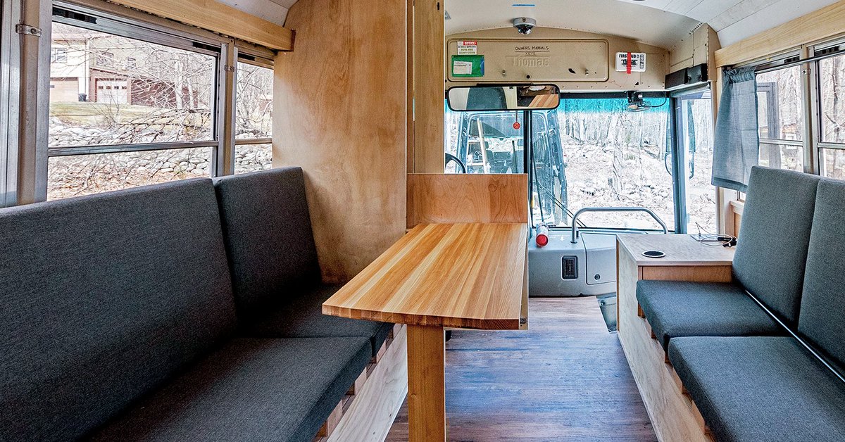 hardwoodlumber1's tweet image. Wow! We really enjoy seeing this.  Nick from New York installed our Ash Wide Plank (Face Grain) into their skoolie.

For more table top ideas for the road, visit Hardwood-Lumber.com

#schoolbusconversion #skoolie #skoolienation