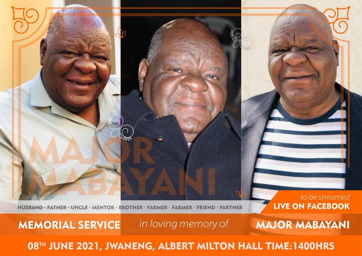 In Loving Memory of Major Mabayane. 

Kindly follow the link below.

facebook.com/watch/?v=86578…

#Reatilemp