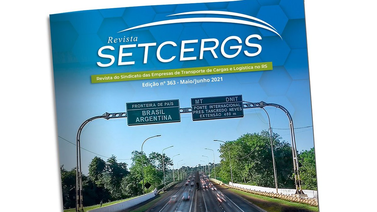 SETCERGS's tweet photo. Nova edição da Revista SETCERGS destaca mudança nas regras para a entrada de caminhões na Argentina e no Chile. Leia on-line: https://t.co/b1UL5HWD3L https://t.co/SiUnseztZa