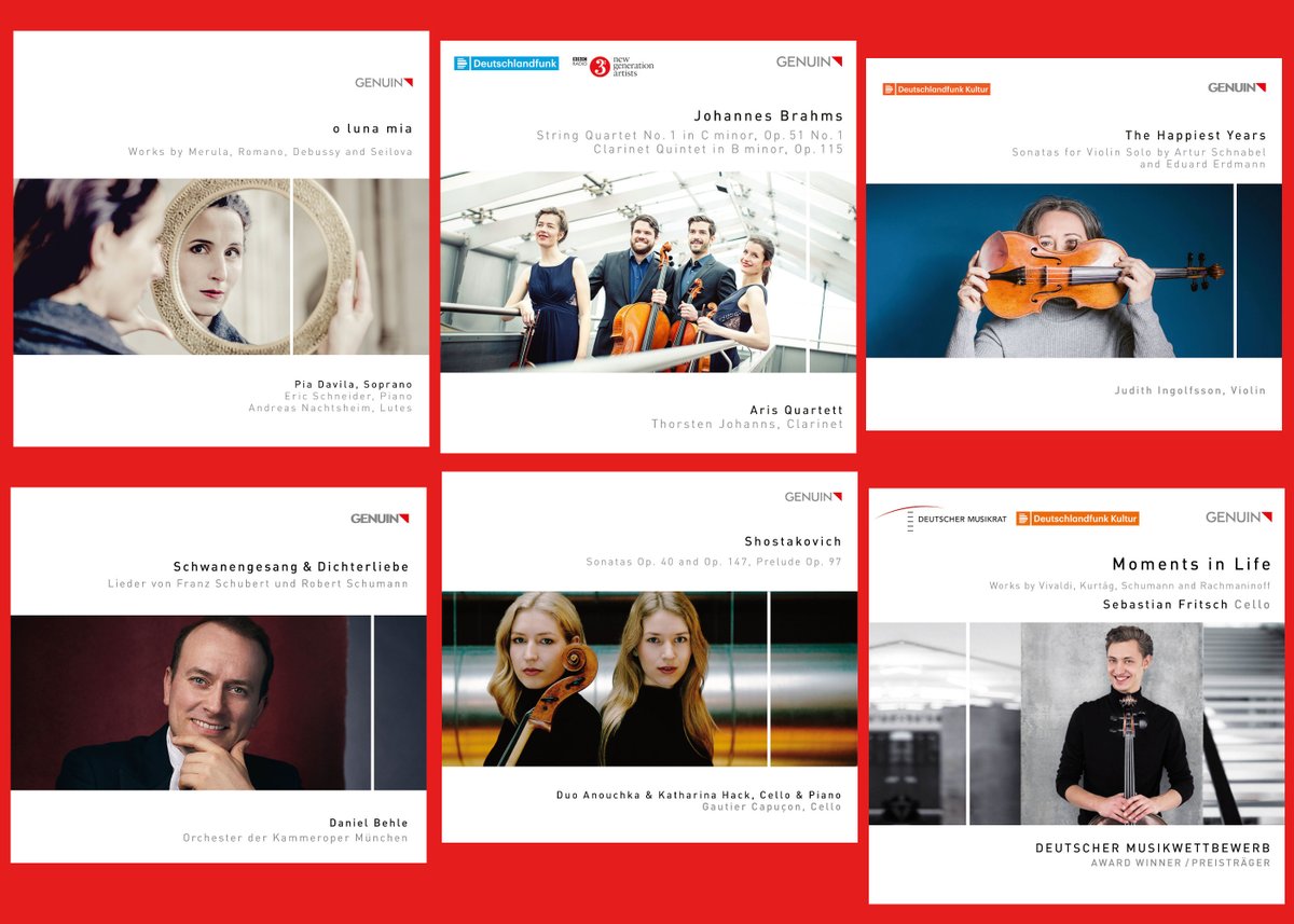 genuinclassics's tweet photo. Für den #OpusKlassik 2021 sind sechs GENUIN-CDs nominiert mit insgesamt 13 Nominierungen in acht Kategorien u.a. @jingolfsson @teilzeitdiva https://t.co/hQfjptEXCE