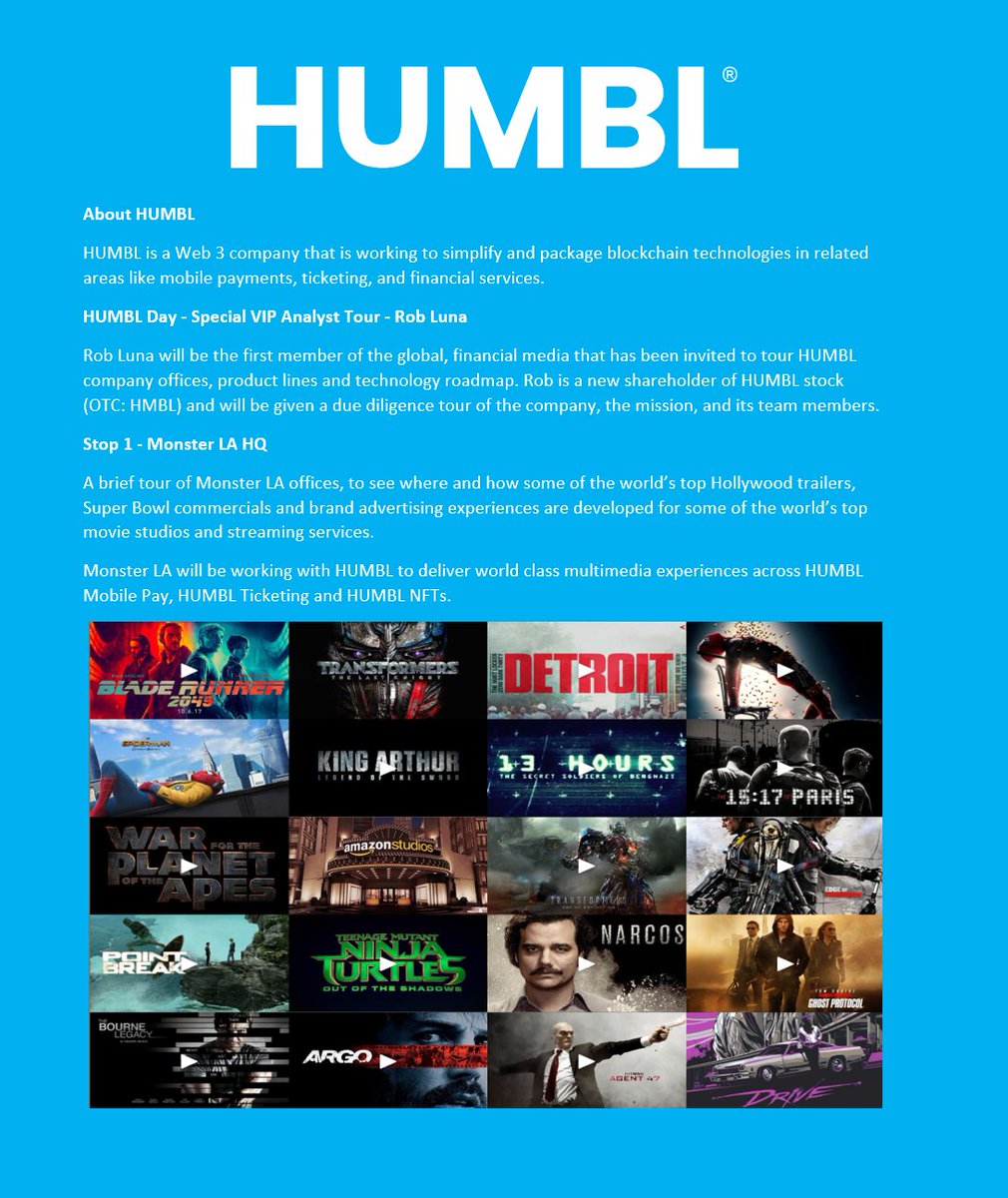 brianmfoote's tweet image. #HUMBLDay VIP itinerary for @LunaRob Looking forward to showing him new #HUMBLHQ and giving him a look at what we are working on building for the future.