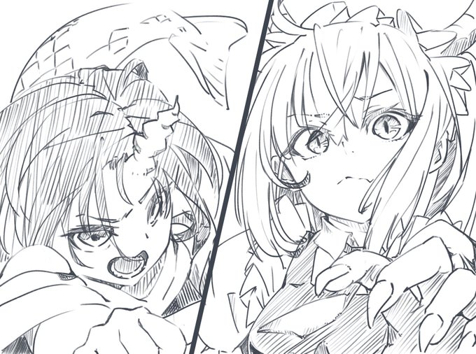 前に描いたエルマvsトール 