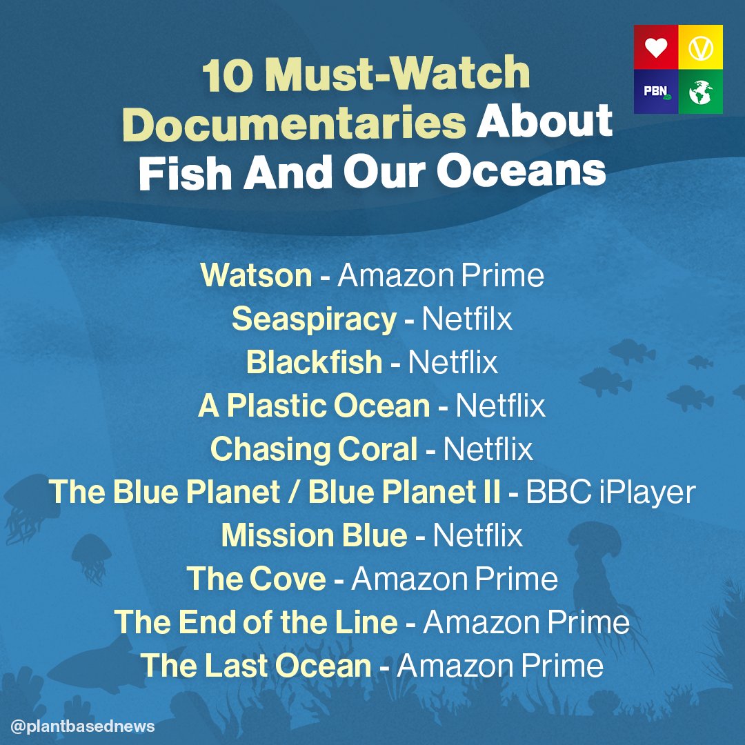 Happy World Ocean Day! 🌊
Check out these 10 documentaries to learn about the true scale of the issues facing our oceans and what you can do to help 🌊 🎥

RT this is get people watching these amazing films ❤️