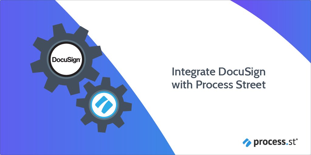 ProcessStreet's tweet image. You&apos;re #onboarding a new #client and need to send them a contract to sign in @DocuSign. You complete a task in your #onboardingchecklist and the contract is automatically sent to the client’s email address for their signature 📄✍️

(5/6)