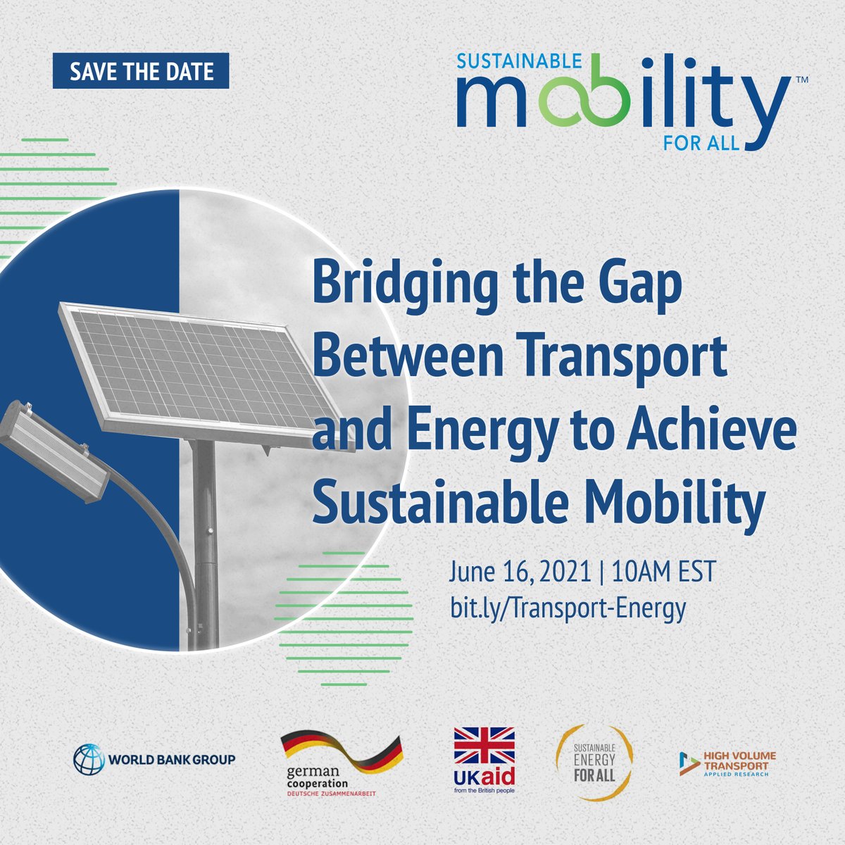 We need to bridge the gap between the transport and #energy sectors ⚡🚌

Highly encouraging everyone in the sustainable mobility sector to join this #SuM4All event on June 16 with <a href="/WBG_Transport/">World Bank Transport</a> <a href="/DrVandycke/">Nancy Vandycke</a> <a href="/Transport_Links/">High Volume Transport Applied Research</a> 

Register: sum4all.org/events/bridgin… #SDG7