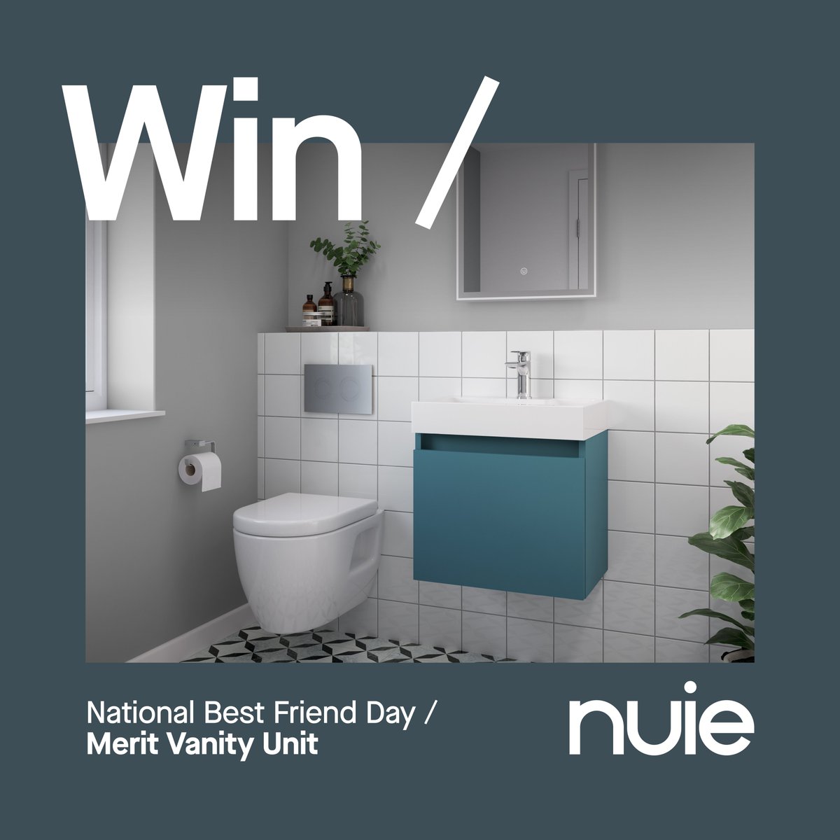 nuiebathrooms's tweet photo. It's #NationalBestFriendsDay and we're giving you AND your bestie a chance to WIN a new Merit Vanity Unit in a colour of your choice🥰

To Win all you have to do is:👇
💘 Tag your BFF
💘 Follow @nuiebathrooms 
💘 RT and Like 

#Win #Giveaway #Competition https://t.co/IW39RzIdti