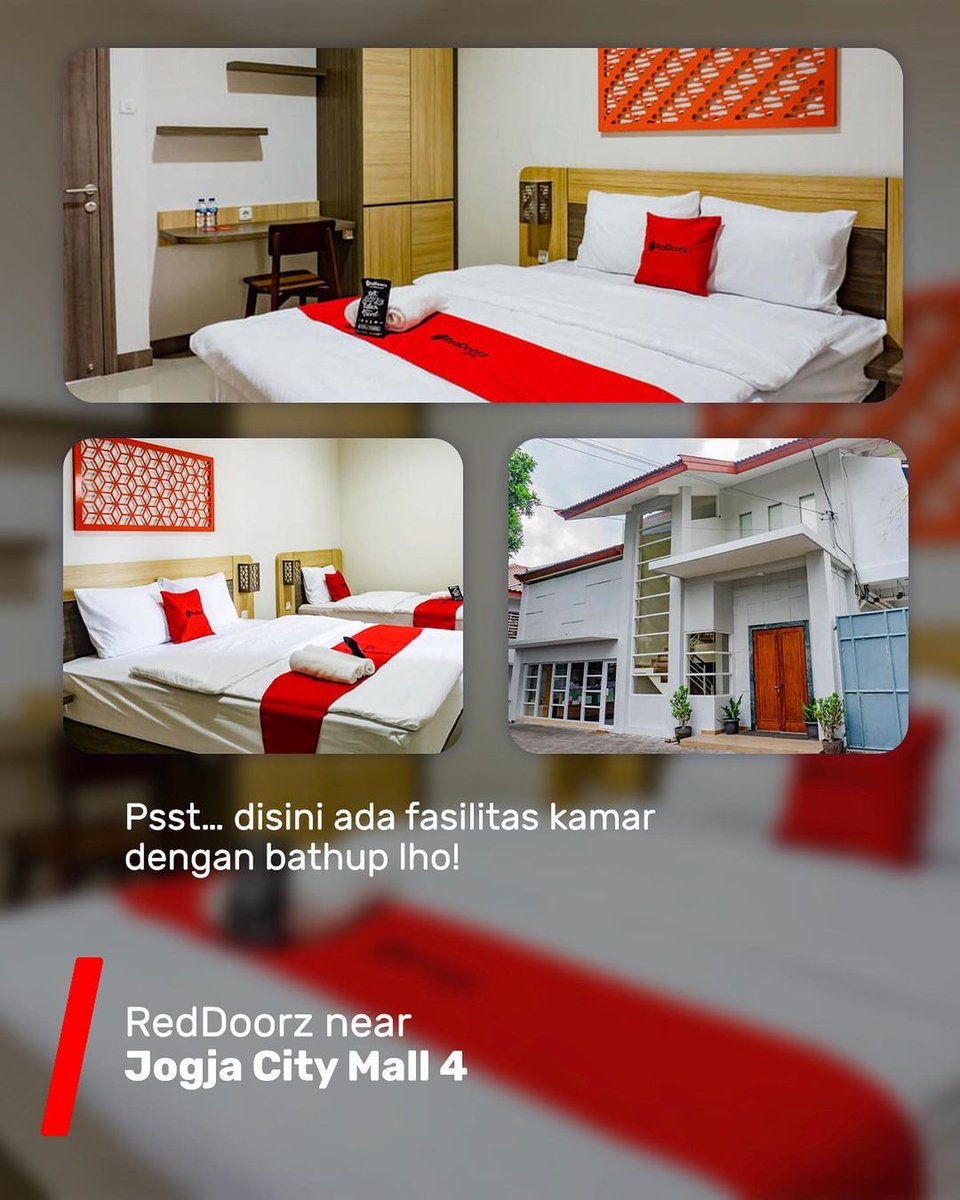 Hotel RedDoorz dengan Family Room luas dan nyaman di Jogja Cek #jogja #hotel #reddoorz #yogyakarta #liburan #staycation #holiday