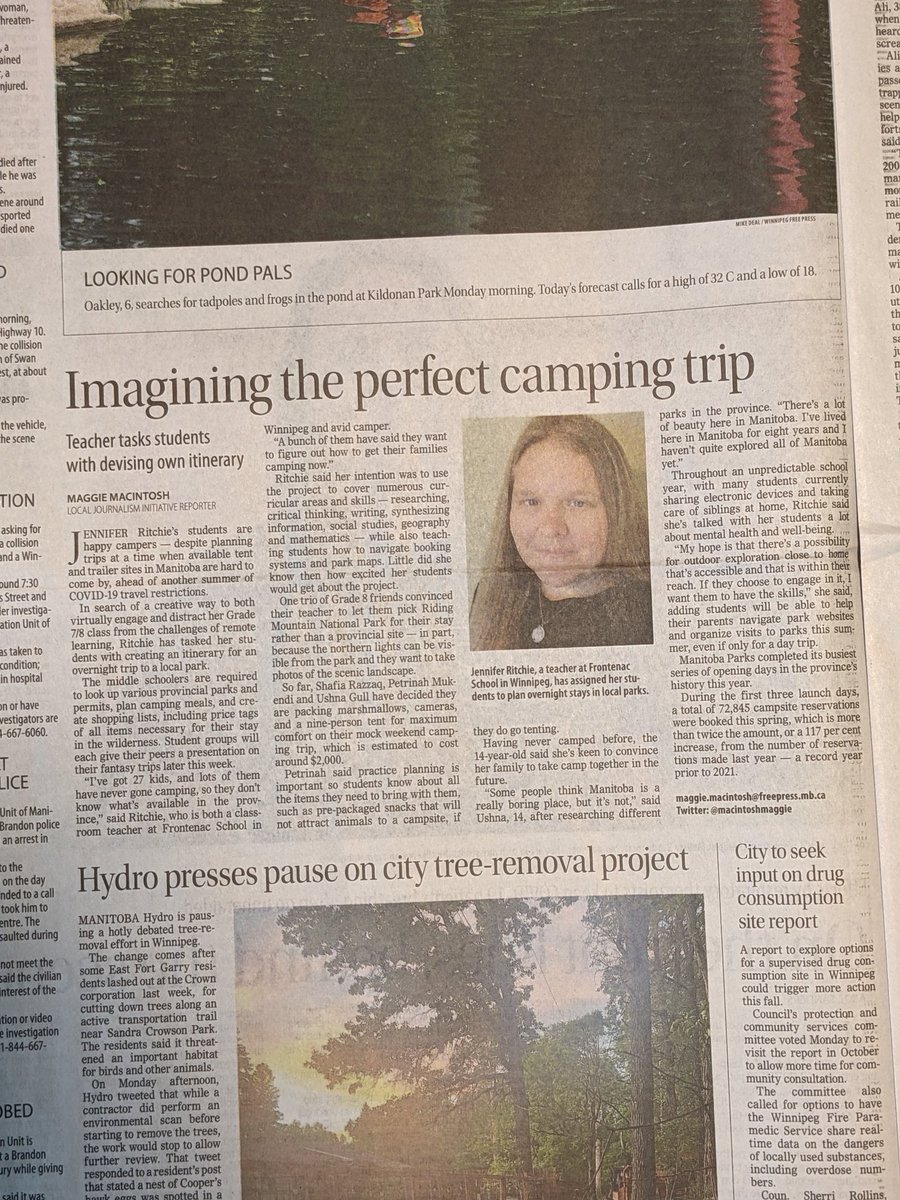 SandyNemeth's tweet photo. The perfect camping trip has been planned thanks to students @frontenacLRSD.
https://t.co/OhldMbfXC9 https://t.co/G9EslzEv6q