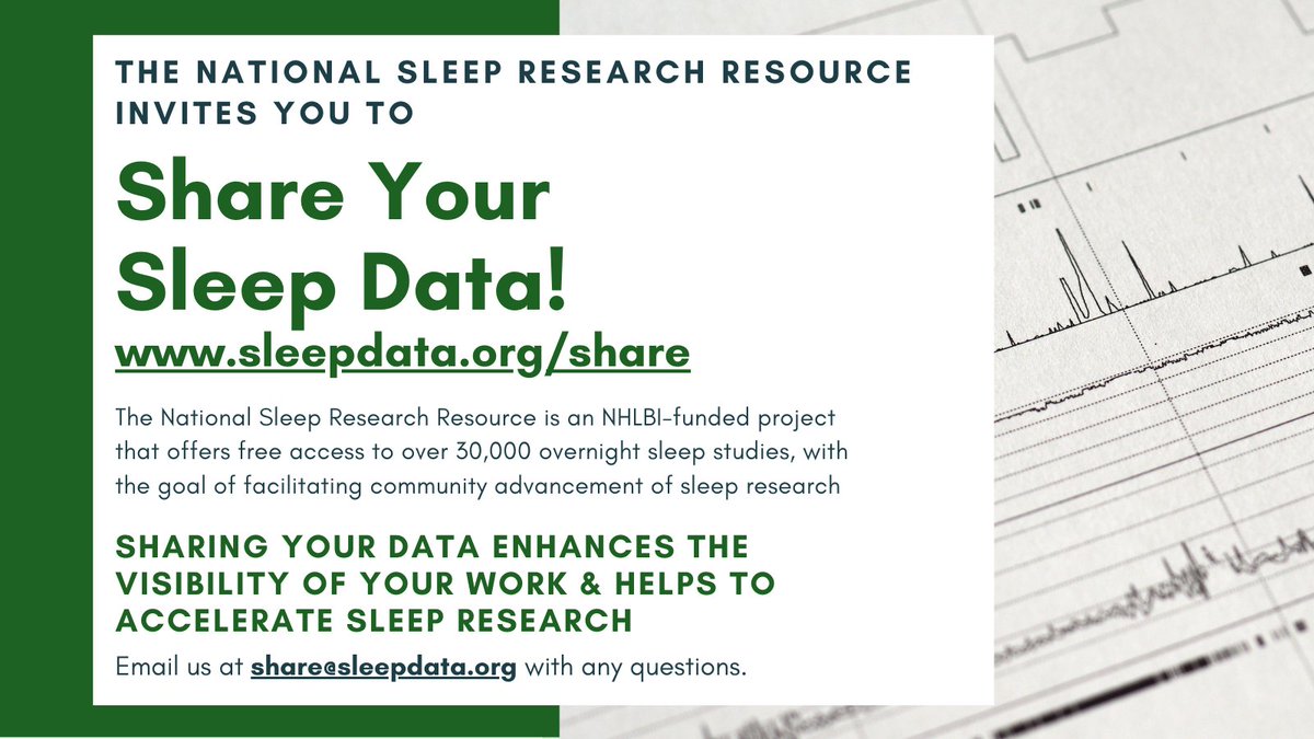 Big news! We are launching a Data Sharing Campaign to assist investigators in sharing their data with the #sleepresearch community &amp; beyond. 

Head over to sleepdata.org/share to start the process.
 
#SleepPeeps #SLEEP2021 #AcademicTwitter #sleep #SleepTwitter #openaccess
