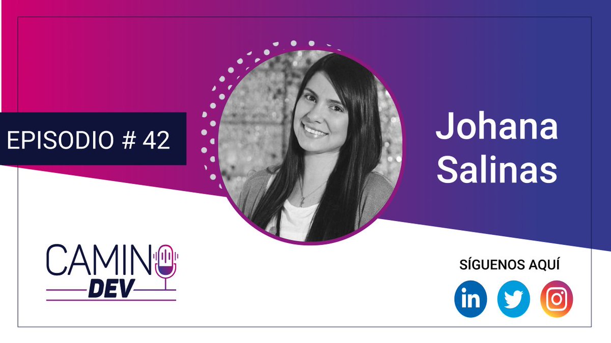 caminodev's tweet photo. 📣 Ya tenemos el nuevo episodio #42 con 
@jsnunki  en #Podcast de @caminodev
 
Nos compartio su historia, sus inicios, el gran impacto de inspirar a mujeres en tecnologia, y muchas cosas más.💜

⚡️Ya disponible en tu plataformas favoritas

https://t.co/yj2xETNSnw https://t.co/xsHvwYaYV7