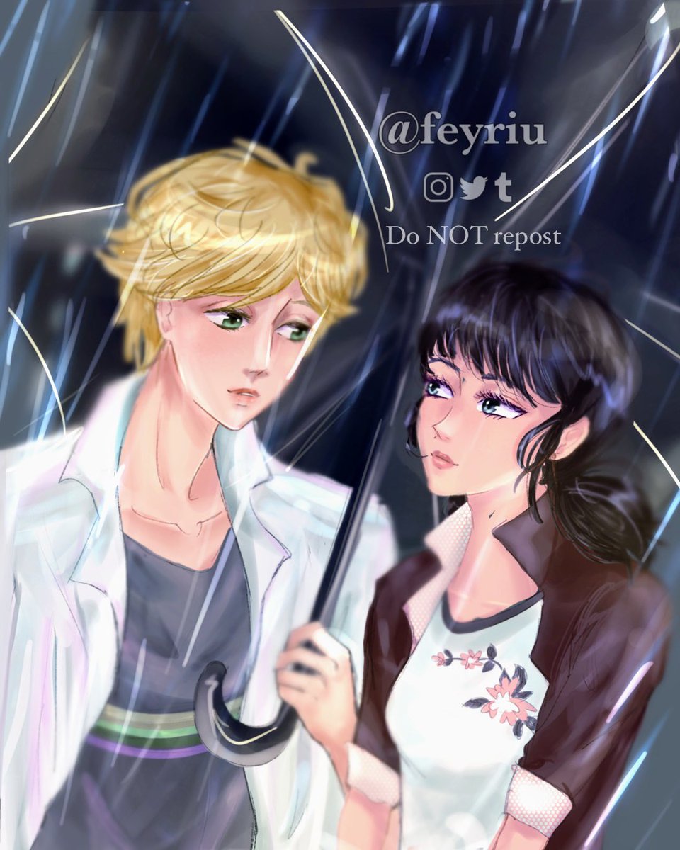 feyriu's tweet photo. because we all need some ✨umbrella scene✨ once in a while 

bday gift for @ miraculouslove_draws on IG pls don’t repost #MiraculousLadybug #Adrienette  #MiraculousLadybugSeason4 https://t.co/ifVox7YDzl