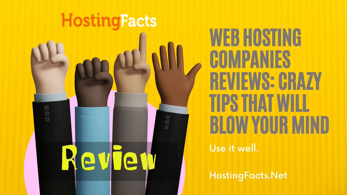 HostingfactsNet's tweet photo. WEB HOSTING COMPANIES REVIEW: CRAZY TIPS THAT WILL BLOW YOUR MIND
https://t.co/42PFglSsTk

#Hostingfacts #webhostingcompanies #webhostingreviews #webhostingreview #webhostingservices #hostingreviews #webhostingfacts https://t.co/izAZ2Uo1FF