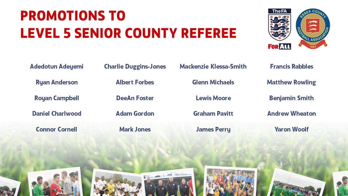 Congratulations to the 2⃣0⃣ <a href="/EssexCountyFA/">Essex County FA</a> match officials who have achieved promotion to Level 5 Senior County Referee 🥳 #DevelopedInEssex