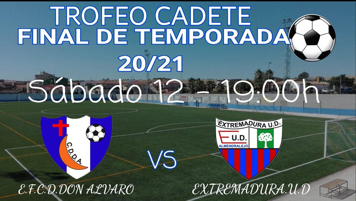 Nuestro Cadete B despide la temporada con nuestros amigos del <a href="/CDDonAlvaro/">C. D. Don Álvaro</a>   ⚽🔵⚪vs 🔵🔴⚽