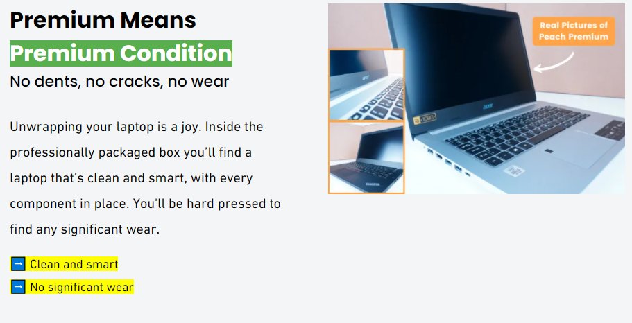 You won't buy new again once you've experienced the quality of a laptop from Peach Stores!

Learn more about why customers have chosen Peach Stores: bit.ly/3fSqFgu