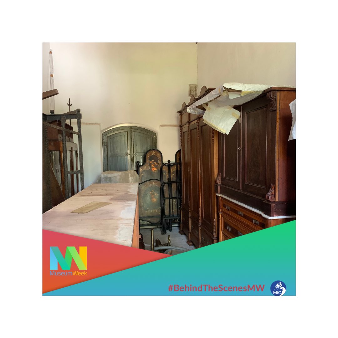 Il retrostalla conserva alcuni oggetti, soprattutto mobilio, non esposti. Qui lavora il personale che si occupa delle delicate operazioni di restauro #DietroLeQuinteMW #Mic #museicaprera #Garibaldi #Sardegna #MuseumWeek2021