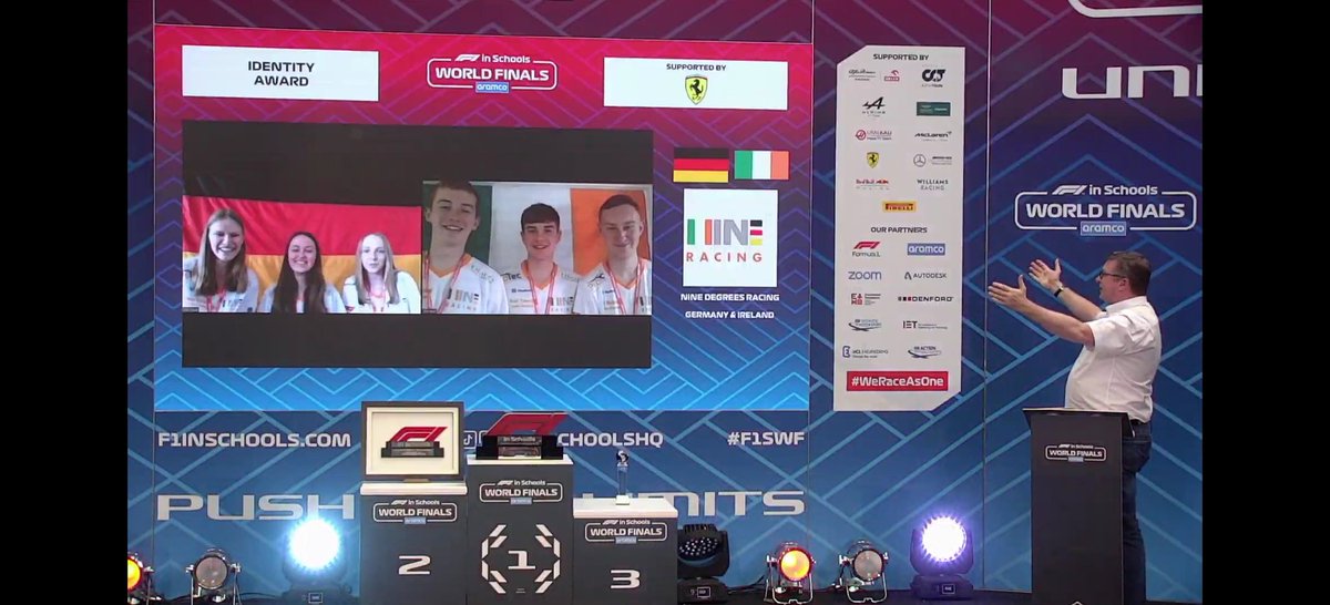 F1inSchoolsIRL's tweet photo. BEST TEAM IDENTITY🇮🇪🇩🇪

Well done @ninedegreesrac1, what an achievement! To overcome all obstacles and create an effective team brand. Thoroughly deserved for all your hard work🏁 https://t.co/PZYusCurxt