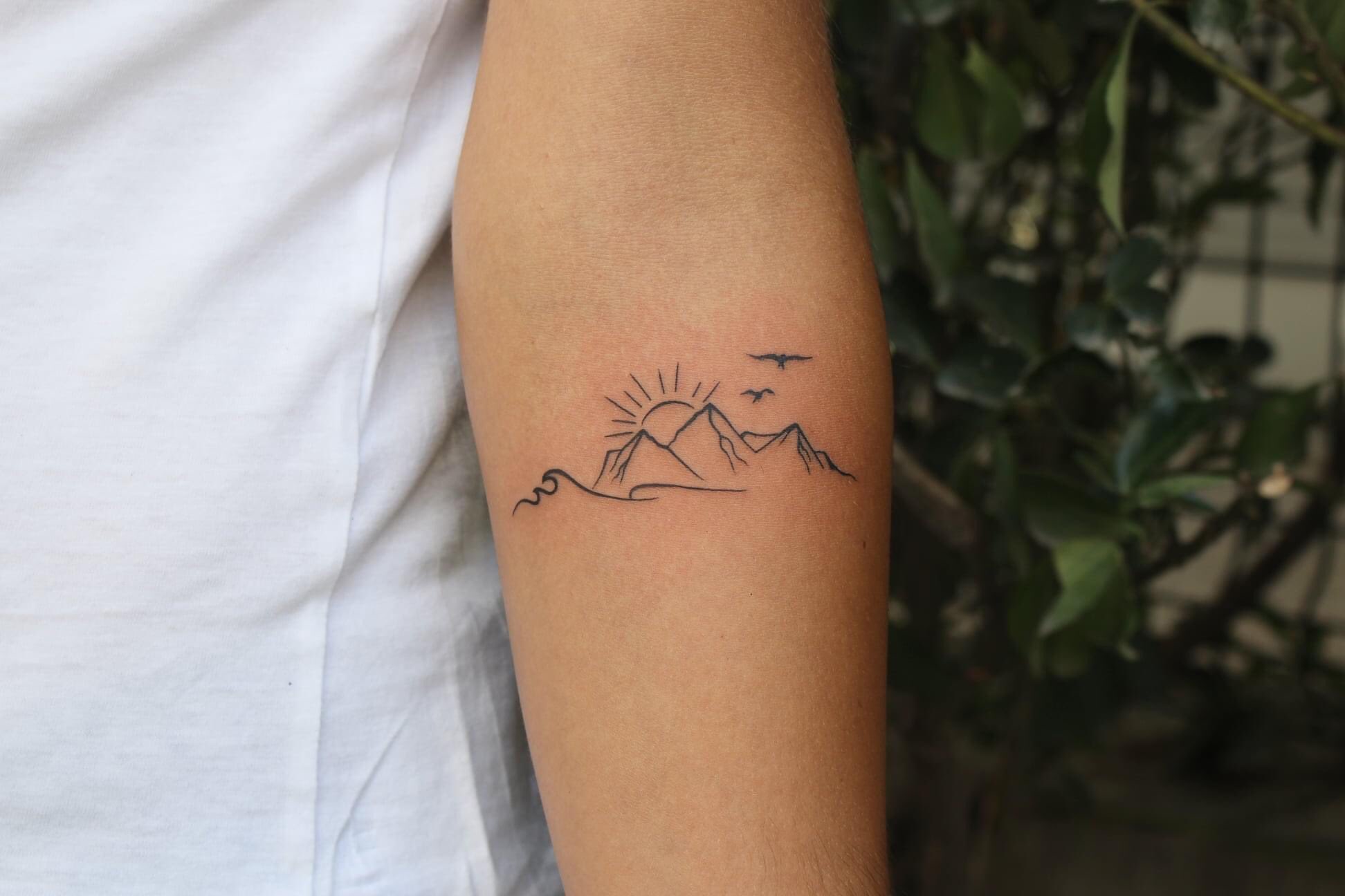 Beautiful sun and mountains by Zaya  Tattoogridnet