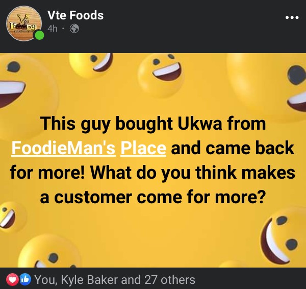 FoodieMansPlace's tweet photo. Someone came to the kitchen on Saturday to buy Ukwa. 

On Monday, he came again, for Ukwa and again this afternoon.

Why? 

Good service, great taste, affordable! 

Just ₦500! https://t.co/xCzfTxxLcx