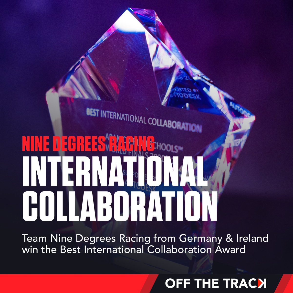 Nine Degrees Racing from Germany and Ireland win the Best International Collaboration Award

<a href="/ninedegreesrac1/">ninedegreesracing</a> #F1SWF #F1inSchools <a href="/F1inSchoolsIRL/">F1 in Schools Ireland</a>