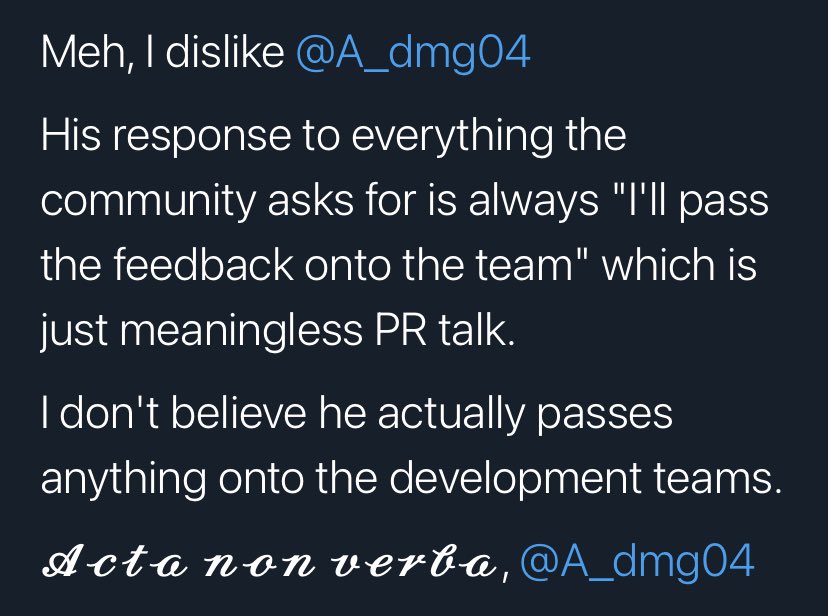 Word of advice to all who desire to be Community Managers, or to join Social centric teams in the games industry: 

Never take comments like these to heart. Teams are stronger than heroes, and you shouldn’t take the negativity personally.