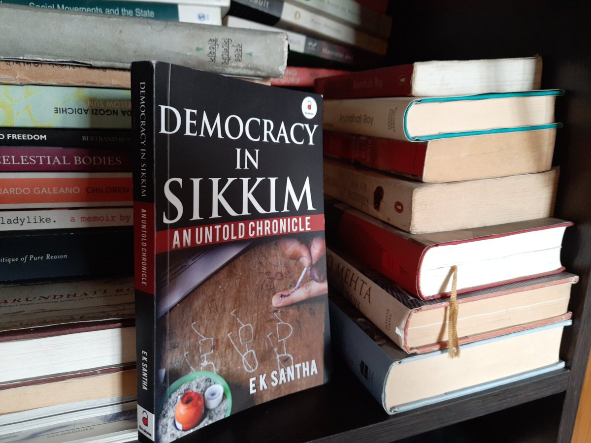 Happy to receive a copy of the book Democracy in Sikkim by  Dr. Santha Kesavan . Looking forward to have an engrossing read. #northeast #book #BookTwitter #sikkim #AchapterforNE