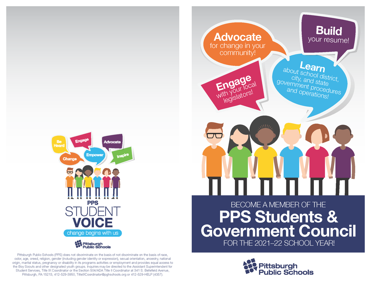 StudentVoicePPS's tweet photo. We are now accepting applications for the PPS Students &amp; Government Council for the 2021-22 school year. Please check out the attached brochure for additional information.  Applications can be submitted at https://t.co/pbGtrxm4fN by June 15! https://t.co/lRIfqegwqt
