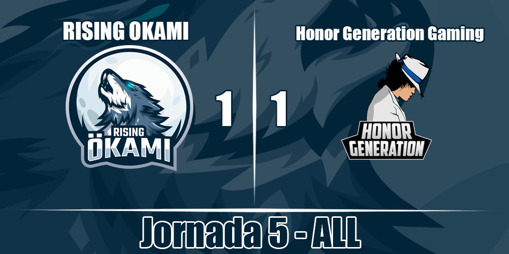 Muy buenas partidas contra <a href="/HonorGeneration/">Honor Generation</a> el domingo pasado, quedando en un empate!! 

Buena suerte en vuestros próximos encuentros! A darlo todo 💪💪

#RisingOkami #GoROK