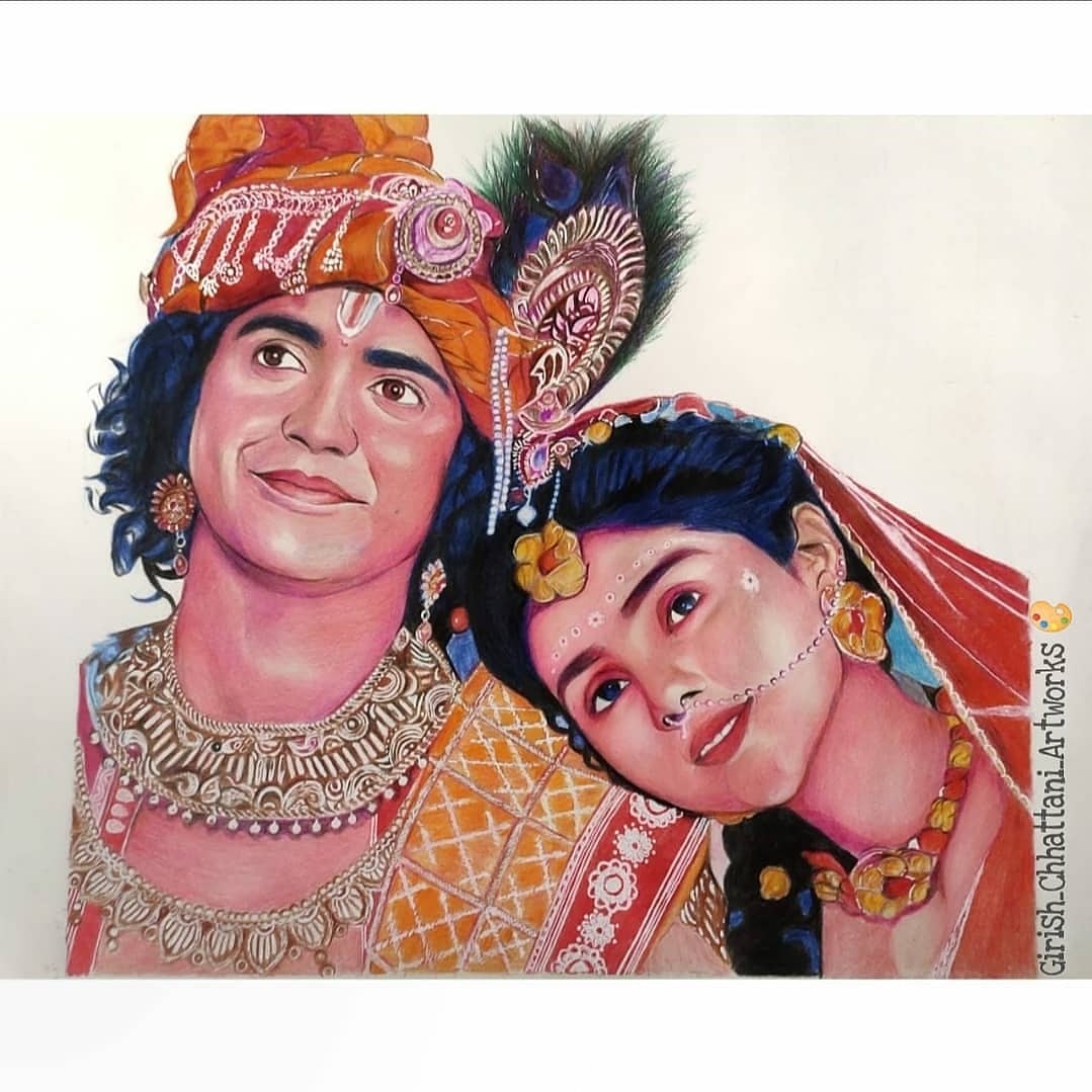 Wip pic of @mallika_singh_official_ From my previous promo painting # mallikasingh #radha #radhakrishna #actress #radhakrishnaserial… | Instagram