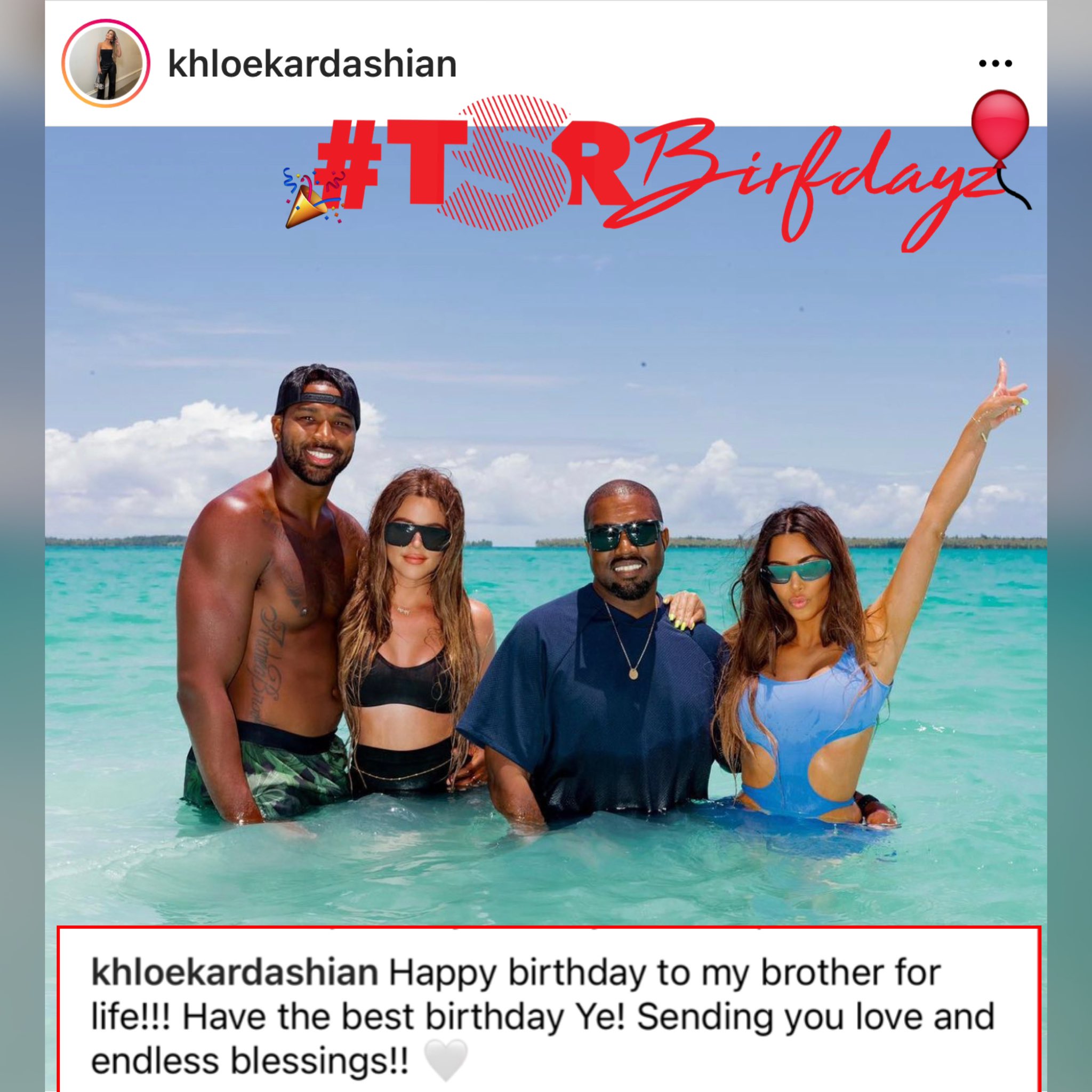 Khloe Kardashian wishes her brother for life Kanye a happy birthday! 