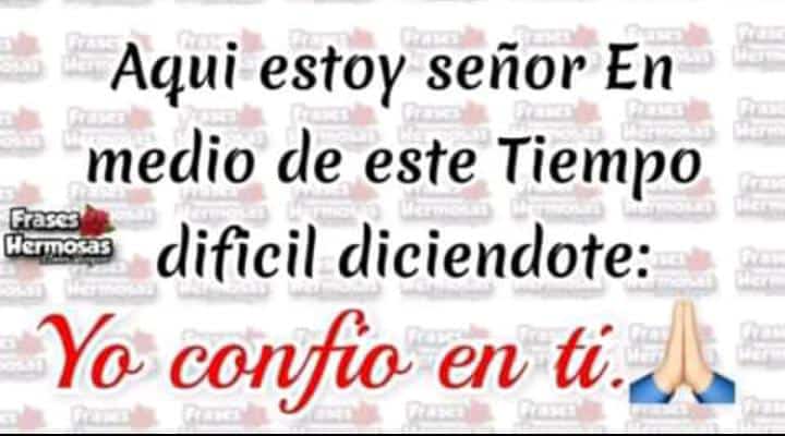 #VenezuelaPatriota  Confío en ti Dios. Coloco todos en tus manos