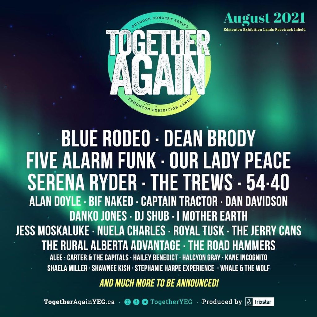 thatsmehaileyb's tweet photo. BIG NEWS!! After almost 2 years of no live shows, I’m so excited to announce I’ll be opening for legendary @BlueRodeo @alanthomasdoyle #CaptainTractor & a very cool special guest soon TBA at @TogetherYEG Concert! Tickets go on sale June 11 so stay tuned & hope to see you there!🥳 https://t.co/K7E8n699AD