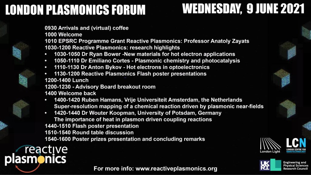 You still have chance to sign up!

Follow the link on the RPLAS website to sign up and to see the posters on our brand new shiny #plasforum21 website!
reactiveplasmonics.org/london-plasmon…