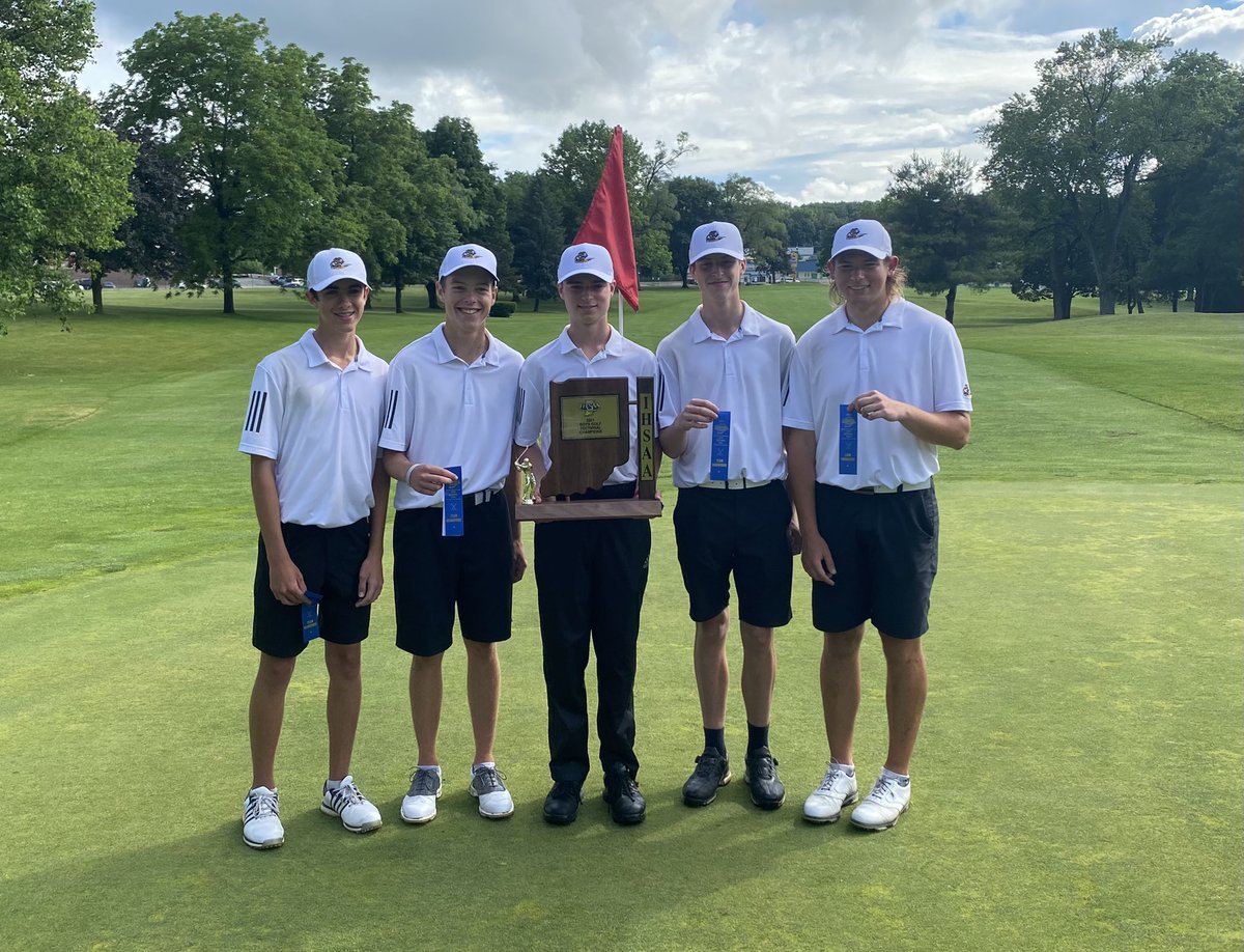 The Kingsmen are Sectional champs! They swept the top three spots with Ryan Hahaj taking medalist honors! Great determination shown in extremely tough conditions.