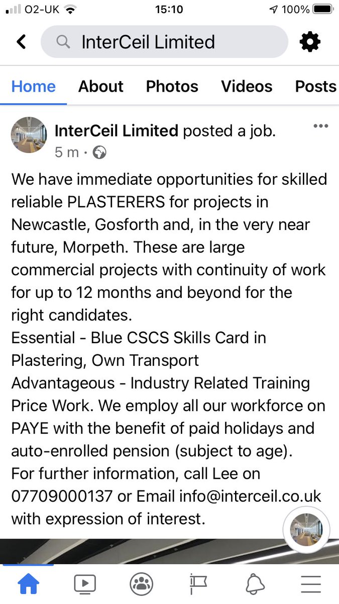 We have immediate opportunities for skilled reliable #plasterers on large commercial projects in #Newcastle #Gosforth #Morpeth Price work with continuity of work upto 12 months.
