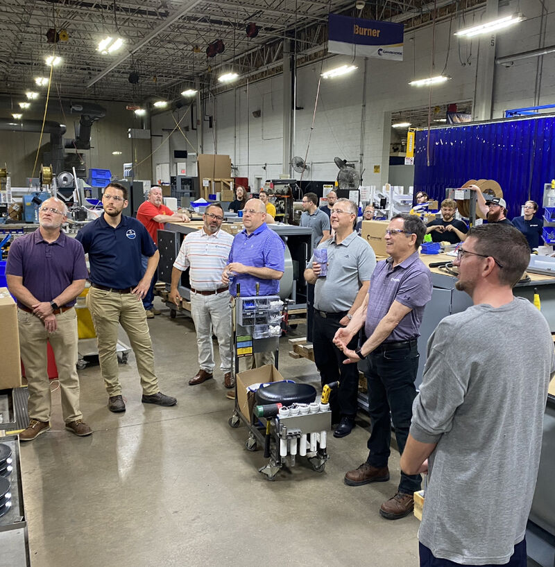 Great to start the day with <a href="/cambridgeair/">Cambridge Air Solutions</a> with Tri-State Overhead Crane for their daily company meeting and a plant tour. Thanks Tony Spielberg for including Missouri Association of Manufacturers. #MAMstrong
