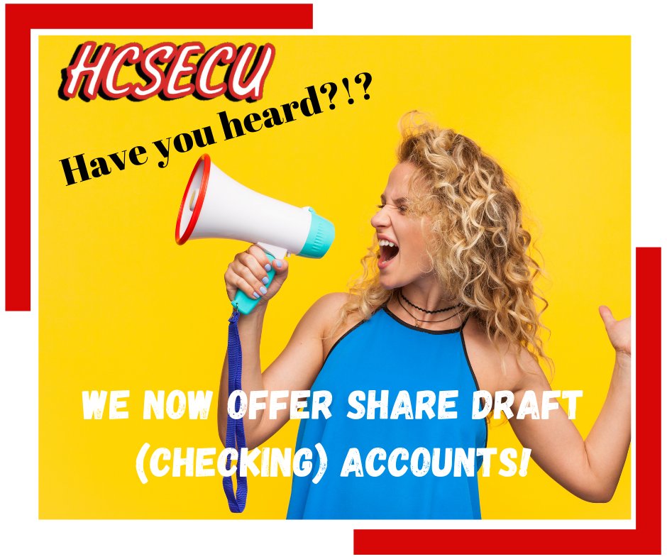 HCSECU's tweet photo. Come and see you for all of your financial needs!!
#thecreditunion #hcsecu #forpeoplenotprofit https://t.co/BR3qhoN3bM