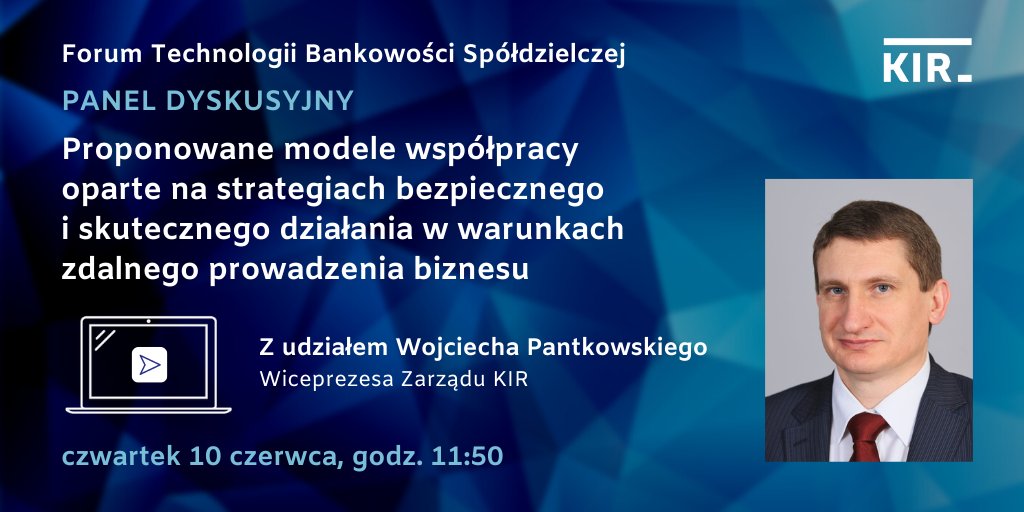 KIR__pl's tweet photo. Zapraszamy na trzeci dzień #ForumTechnologiiBS! W panelu dyskusyjnym moderowanym przez @BartlomiejNocon z #ZBP będą uczestniczyć #WojciechPantkowski z @KIR__pl, #BłażejMika #SGBBank, #EdwardTybor z #BankBPS i #KarpatiaBank.
👉@MiesiecznikBANK, @aleBankPL: https://t.co/tZIEcaUrKg https://t.co/VxKlFPeA77