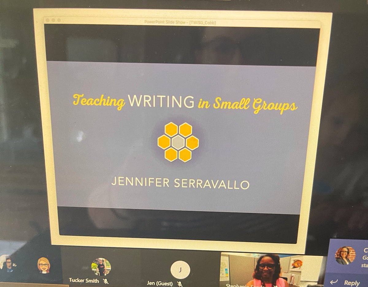 McKenzieSGay's tweet photo. Here we go!!! So excited to hear from our featured Morning speaker @JSerravallo on small group writing instruction!! This helps with engagement, and is effective and efficient when delivering instruction! #engageCobb #SmallGroupWriting #SummerPL #FeedbackCounts ππ https://t.co/diMJ7M1GMB