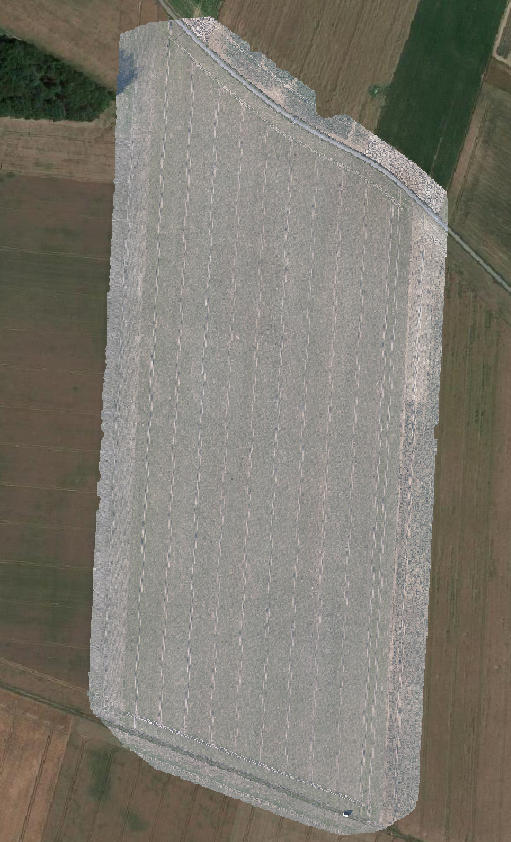 SPailleau's tweet photo. @MJPViaud Merci Maxime pour OpenDroneMap, je ne connaissais pas. J'ai donc repris des captures drone RVB de 2019 et ça fonctionne, orthomosaique top + Formule Vari dans QGis ! (photos blé février 2019 pour l'exemple) https://t.co/XCkjR07SPG