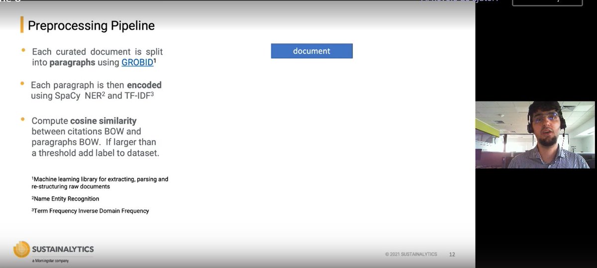 ndrconf's tweet image. Mihai Ilie, Arik Brutian, and Andrei Hera from @Sustainalytics are now on the virtual stage of NDR, sharing their insights on What Texts Whisper: Information retrieval and Prediction from Corporate Documents to Performance. 
ndrconf.ai
#ndrro #codecampro #AI
