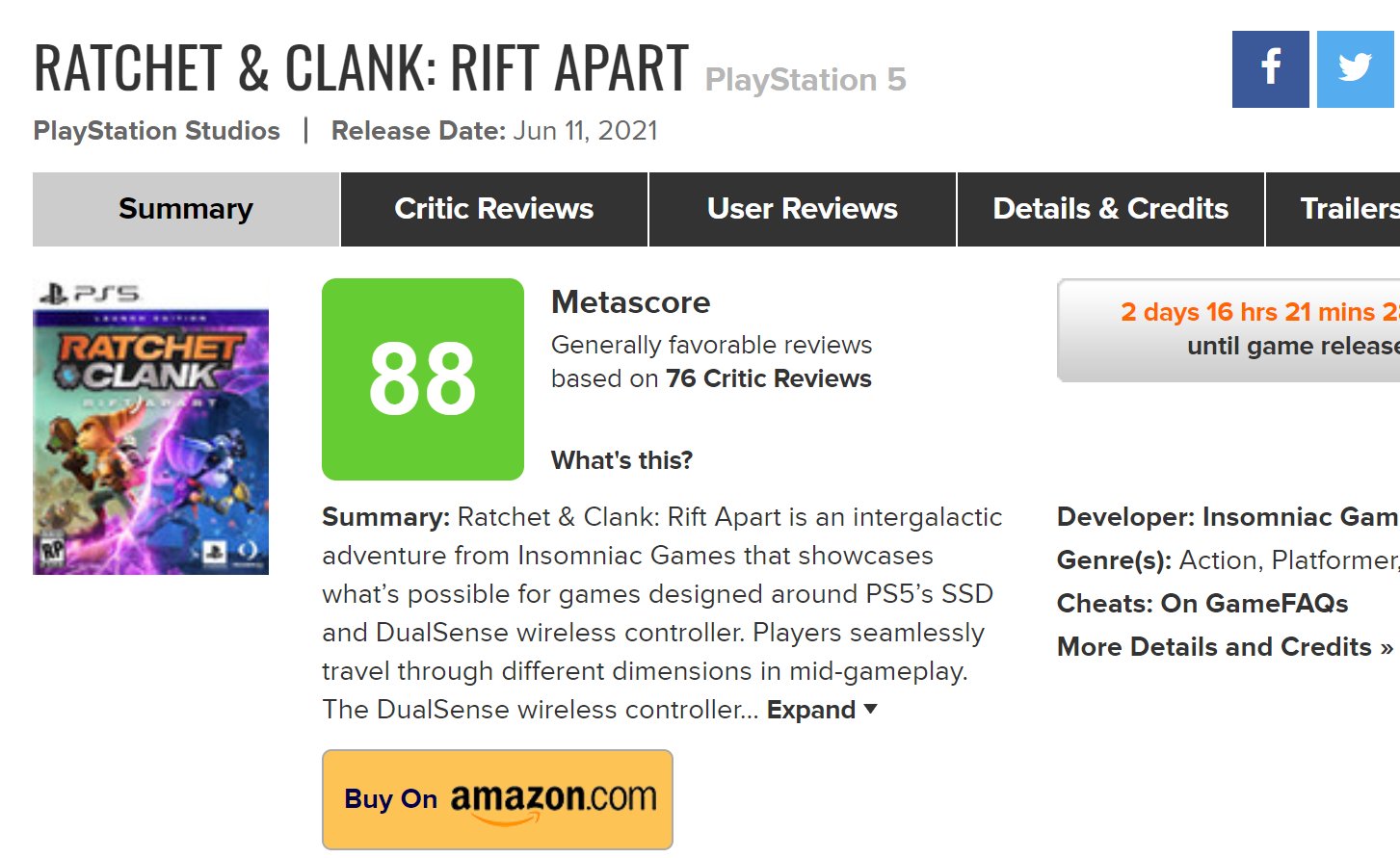 Ratchet & Clank - Metacritic