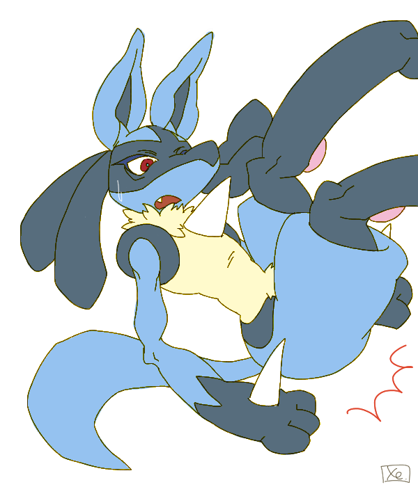 lucario spikes furry pokemon (creature) solo red eyes simple background male focus  illustration images