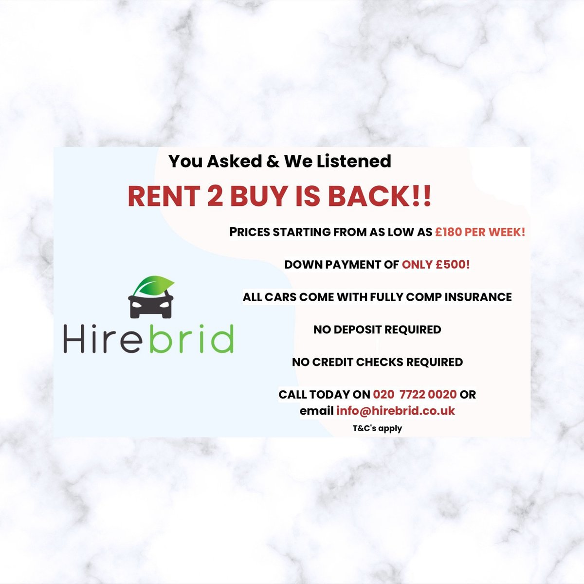 HireBrid's tweet photo. Rent to buy is back at new price!! https://t.co/GWLXpILWBh