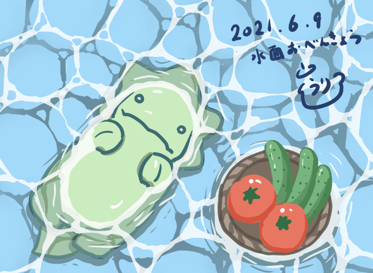 うりんぼたんなべ Lineスタンプ販売中 いつぞややってた水面の描き方講座すごい だいたいだいなそーず イラスト お絵描き イラストの森 イラスト基地 絵描きの輪 イラスト王国 Drawing Illustration