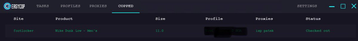 ongsnkrs_'s tweet photo. Lunch money
S/o to @EasyCopBots @patekproxies and the best cg @mamiskitchenio https://t.co/9grA7mPEDh