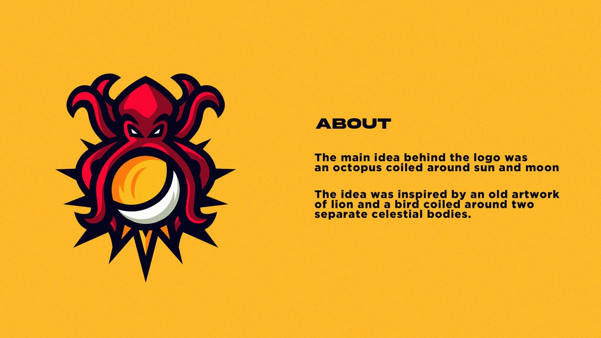 PDesignx's tweet photo. "Azoth"
Octopus + Sun and moon mascot logo.

Something different than usuals.
Hope y'all like it.
Any support is appreciated. https://t.co/fyQRp6WcdQ