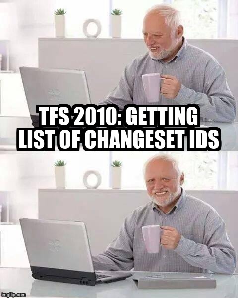 overflow_meme's tweet image. TFS 2010: Getting list of changeset Ids stackoverflow.com/questions/8493… #csharp #visualstudio2010