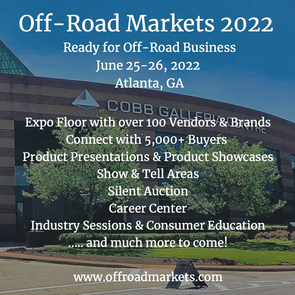 OffRoadMarkets's tweet photo. I am looking forward to meetings today and tomorrow with several companies interested in exhibiting in Off-Road Markets. The interest in the expo and contribution to the industry sessions is strong.
#offroadexpo #offroadaftermarket #offroadevents https://t.co/i0fUioirHx