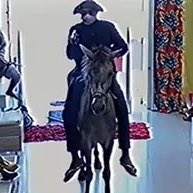 CrimesReais's tweet photo. Cena de faroeste em Sergipe: Homens invadem loja fortemente armados e montados em cavalo para anunciar assalto. https://t.co/kjT9IrJana